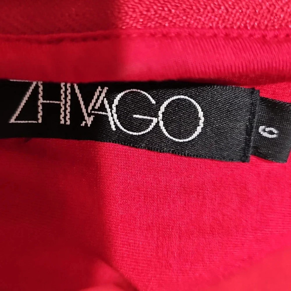 Zhivago Cutout Mock Neck Maxi Dress Red Size 6 - Picture 3 of 5